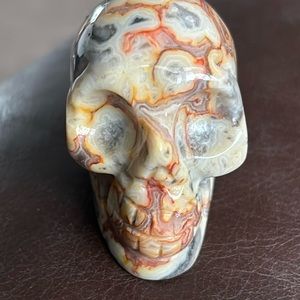 Crazy Lace agate skull